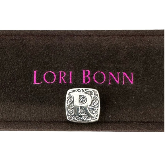 LORI BONN R Initial Sterling Silver Slide Charm For Bracelet “R is for Radiant” - Picture 1 of 10
